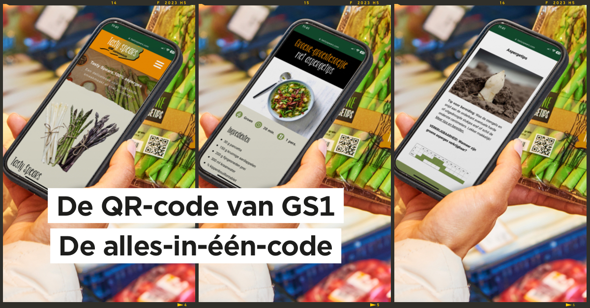 GS1 introduceert: de QR-code van GS1 - GS1 Linkedin Post 3Luik Tastyspears 1200X627px A